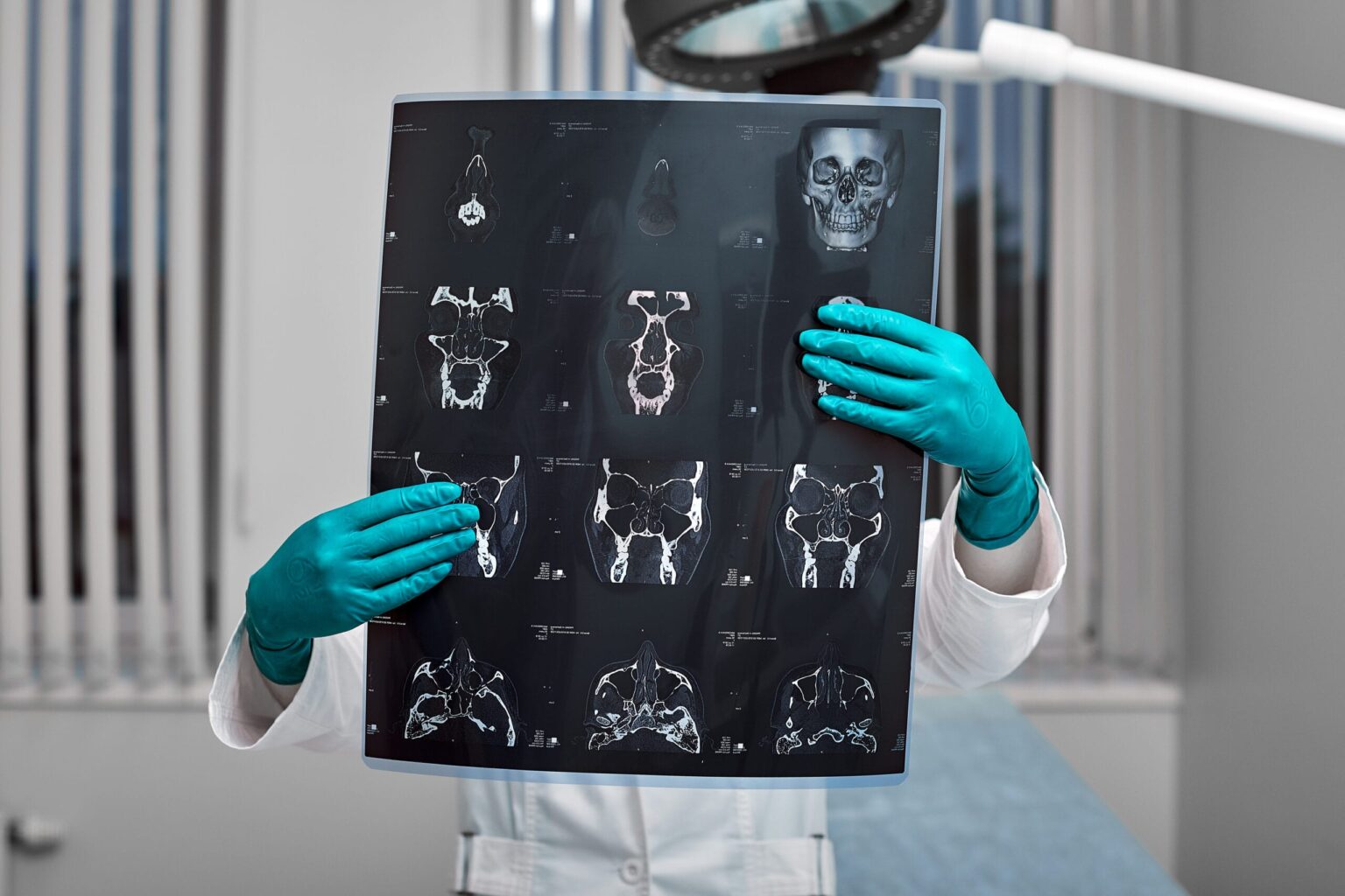 Image of a digital scan or X-ray being reviewed by AI software, symbolizing innovation in healthcare.