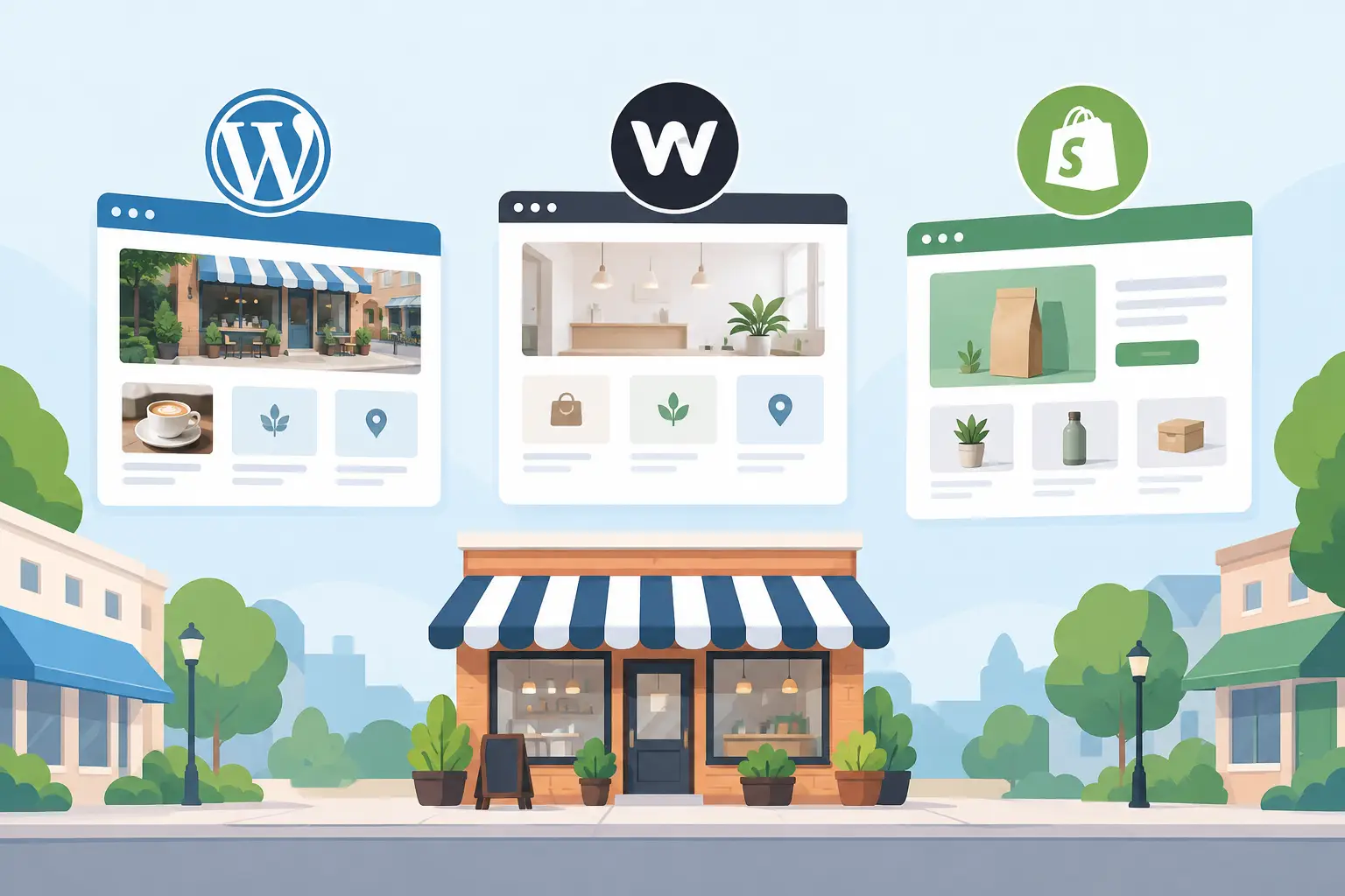 WordPress vs Wix vs Shopify for Local Businesses